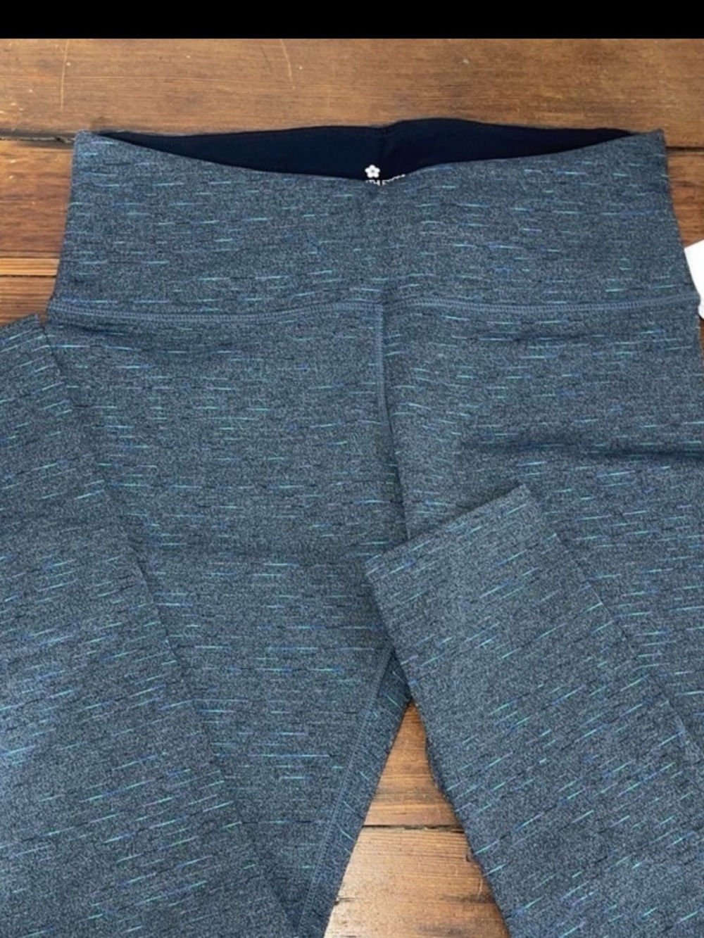 Tuff Athletics gray  Blue Leggings large
